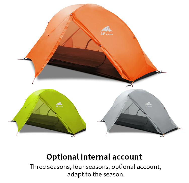 Cheap Goat Tents 3F UL GEAR Floating Cloud 1 Camping Tent 1 Person 3 4 Season 15D Outdoor Ultralight Hiking Backpacking Hunting Waterproof Tents Tents 